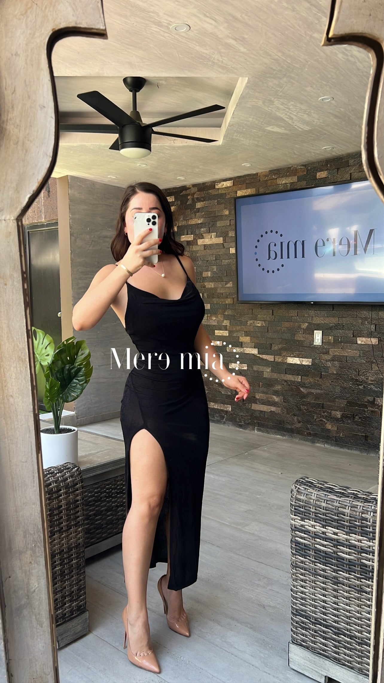 Vestido negro midi