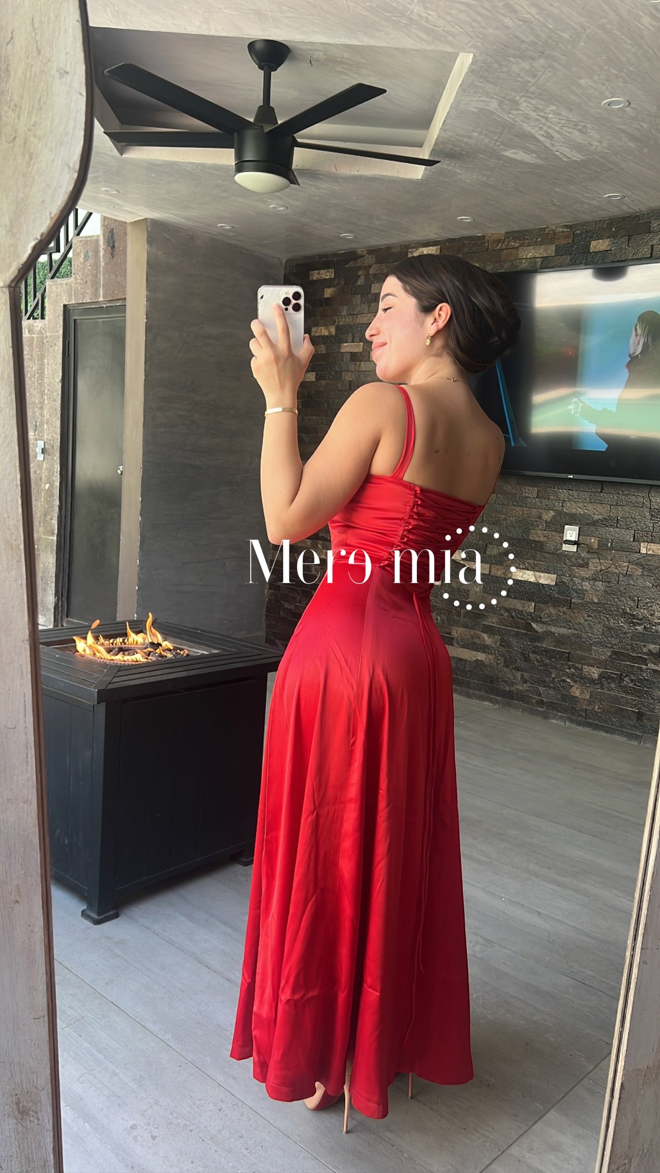 Vestido rojo de tirantes