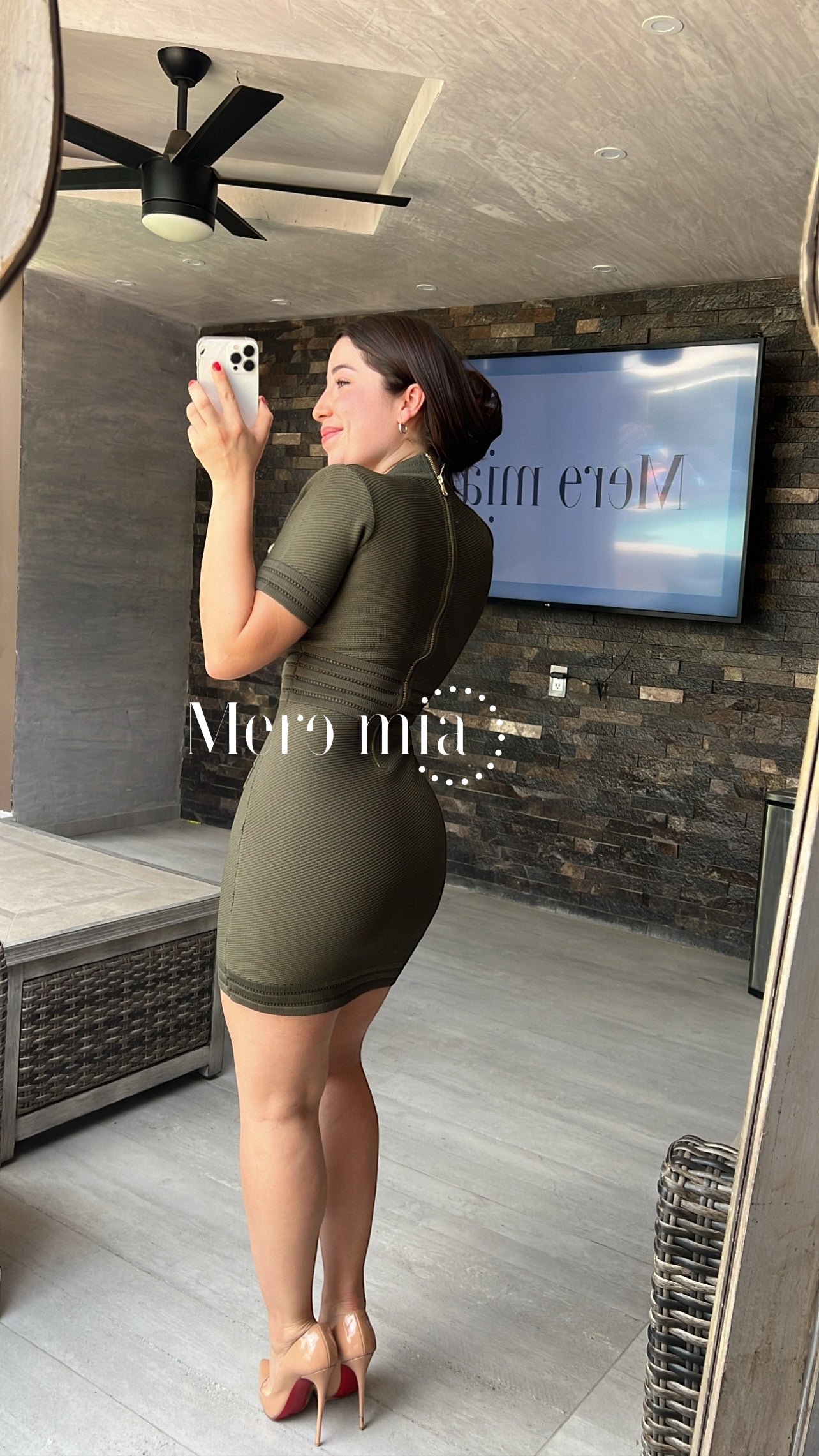 Vestido verde militar v