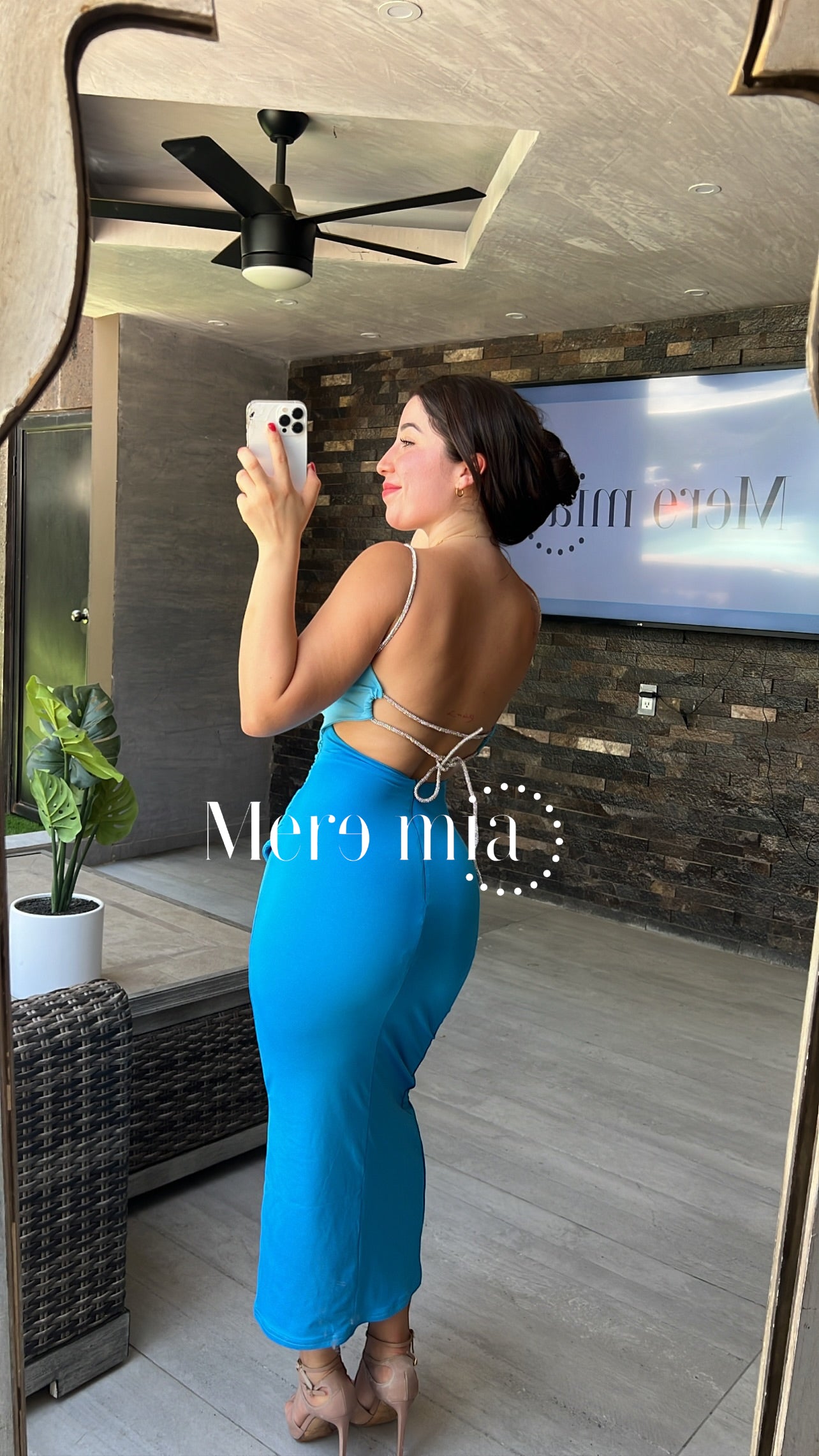 Vestido azul midi