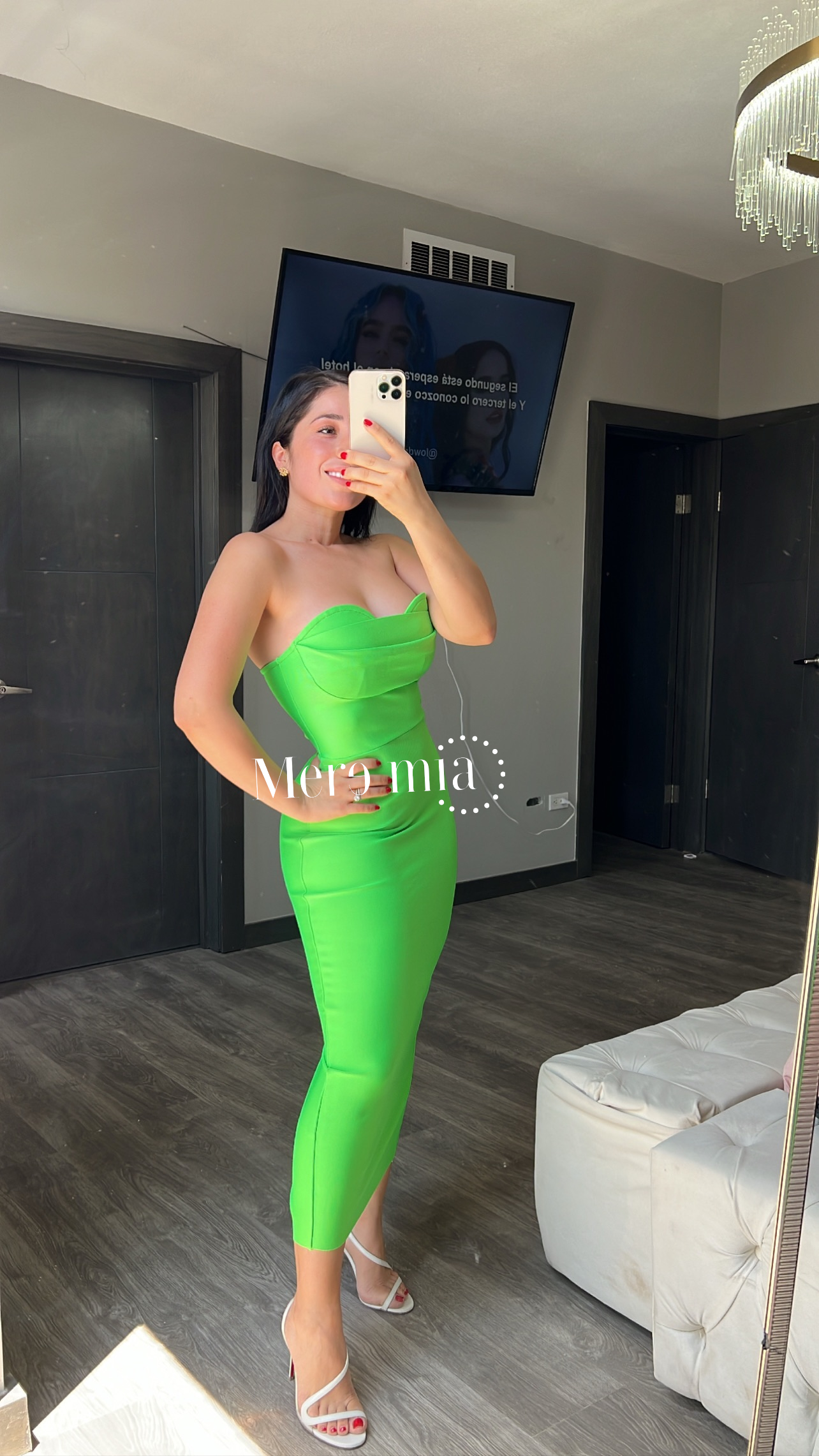 Vestido verde bandage strapples