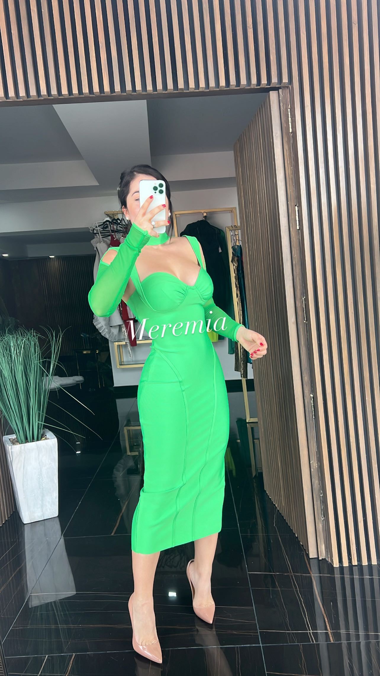 Vestido verde midi