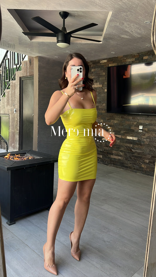 Vestido amarillo tirantes