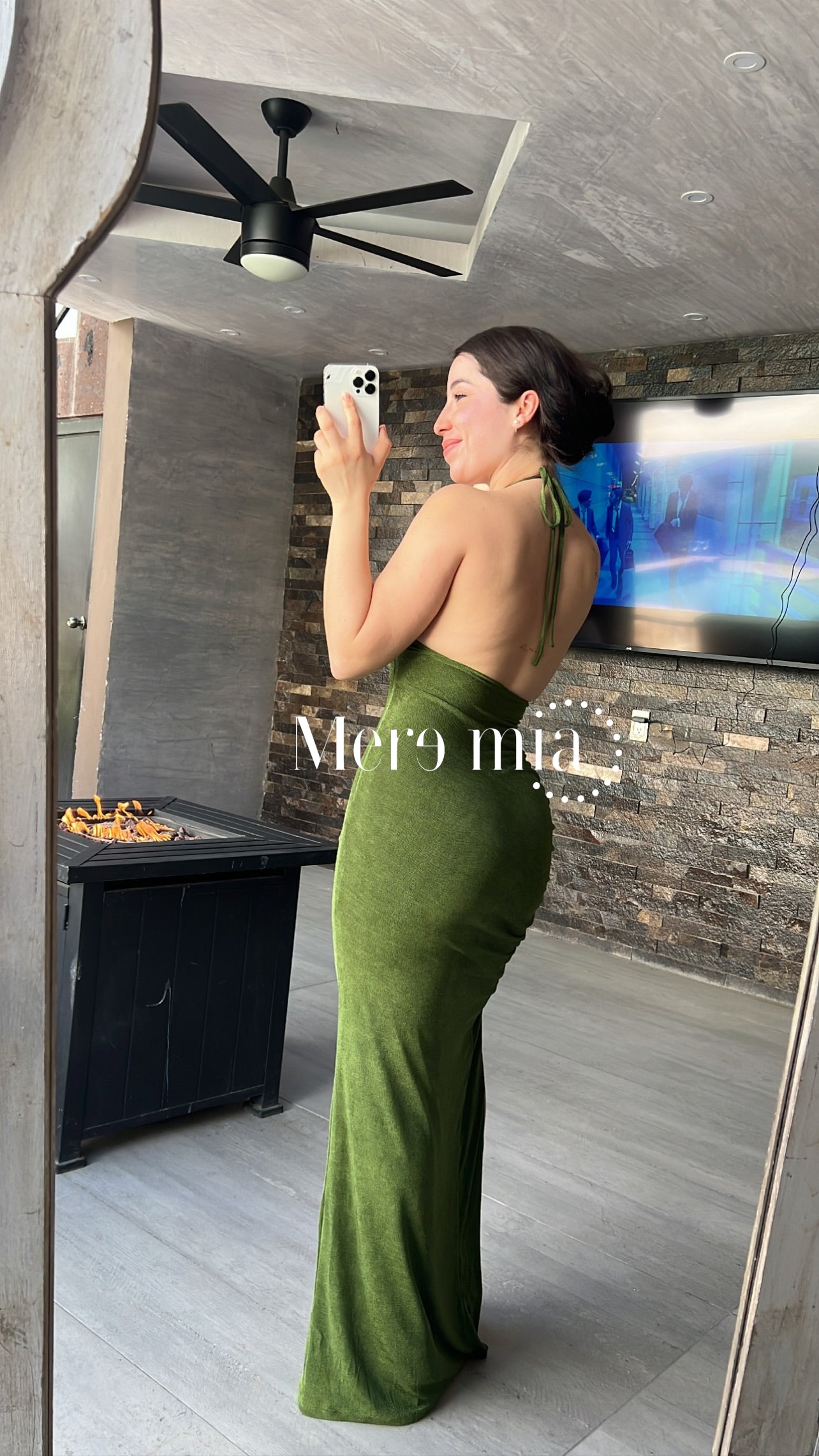 Vestido verde halter