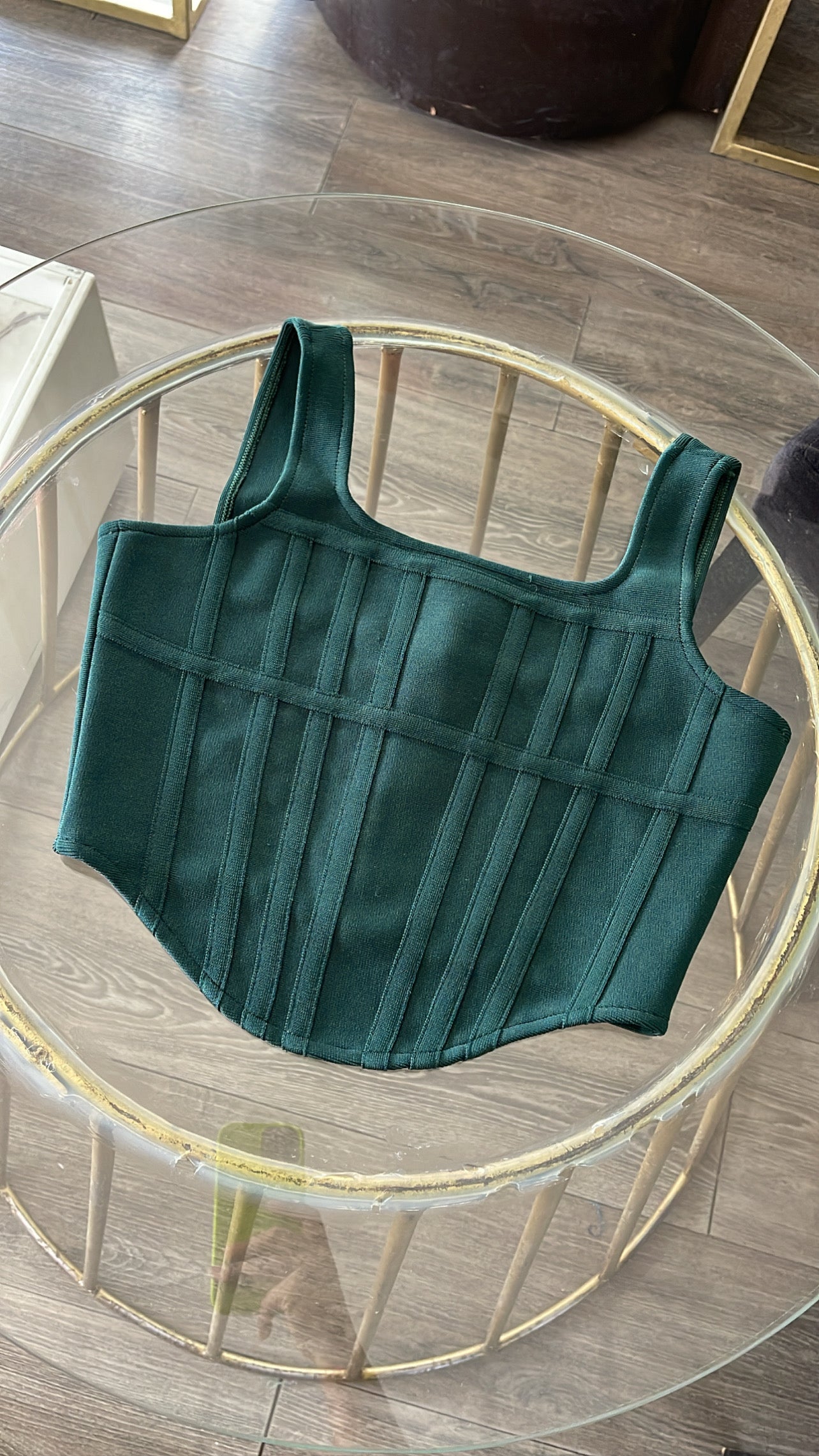 Crop top bandage verde