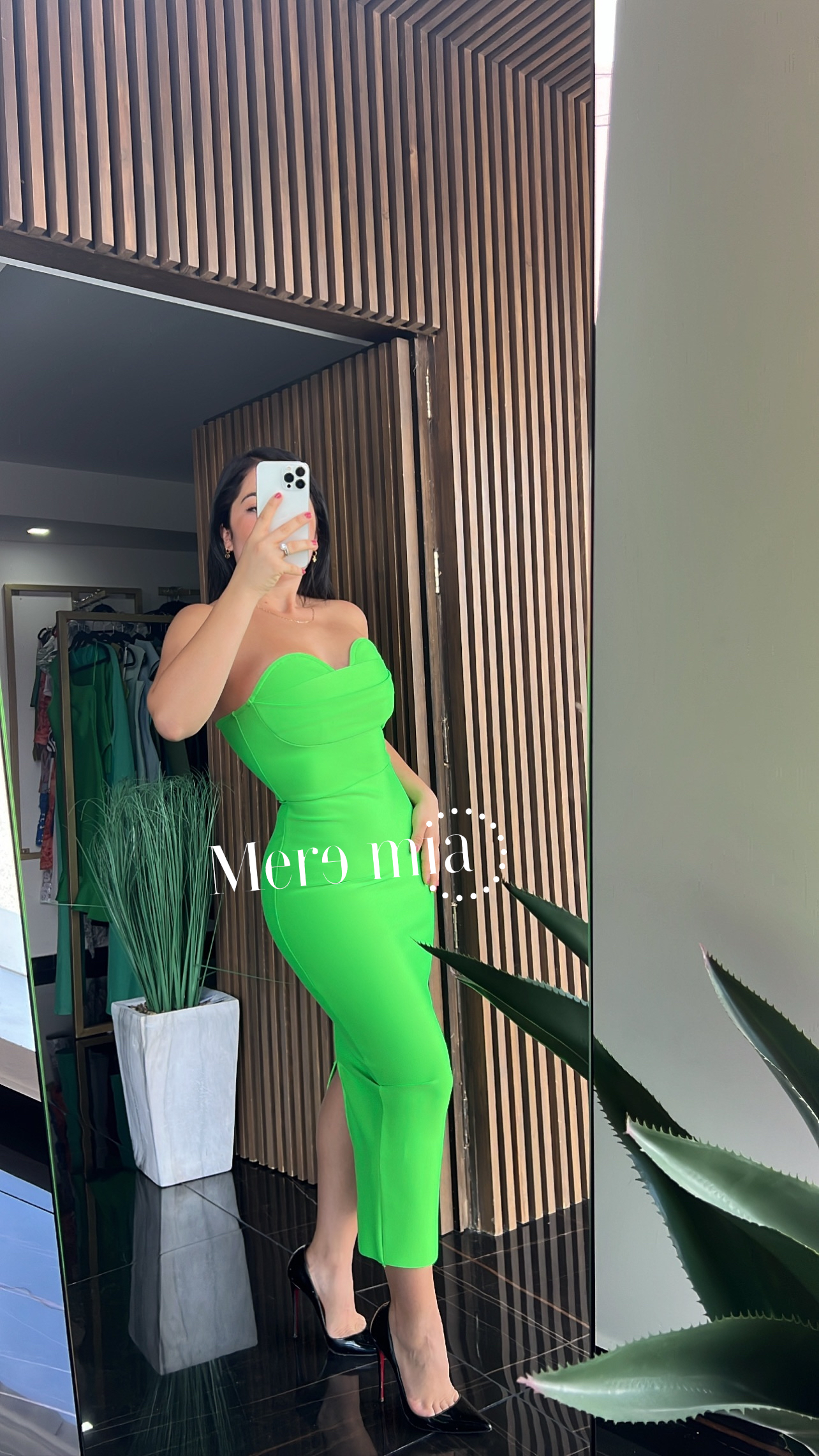 Vestido verde bandage strapples