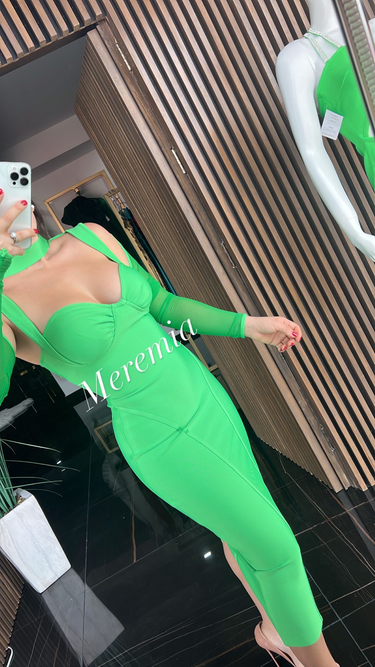 Vestido verde midi