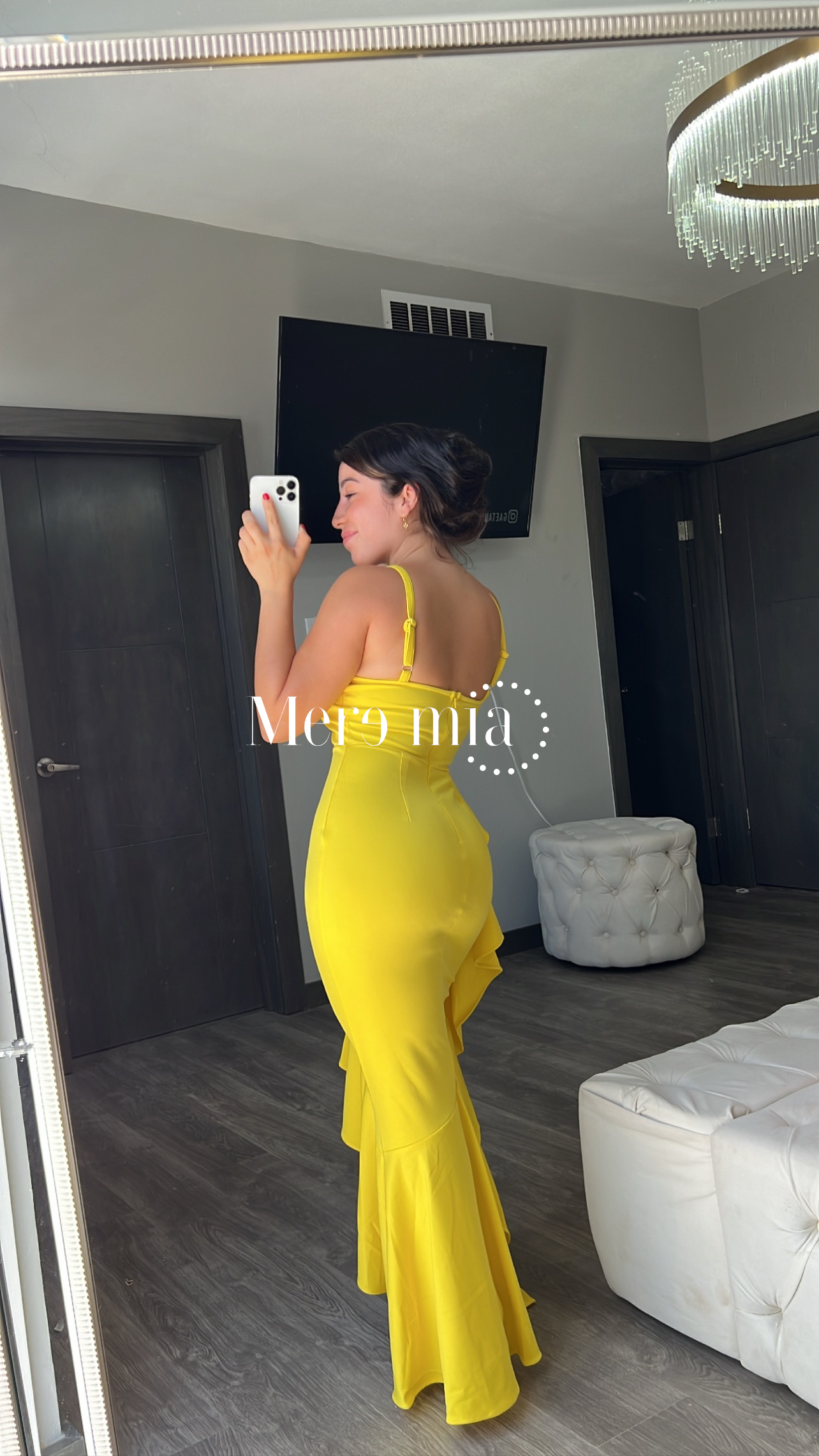 Vestido amarillo olanes