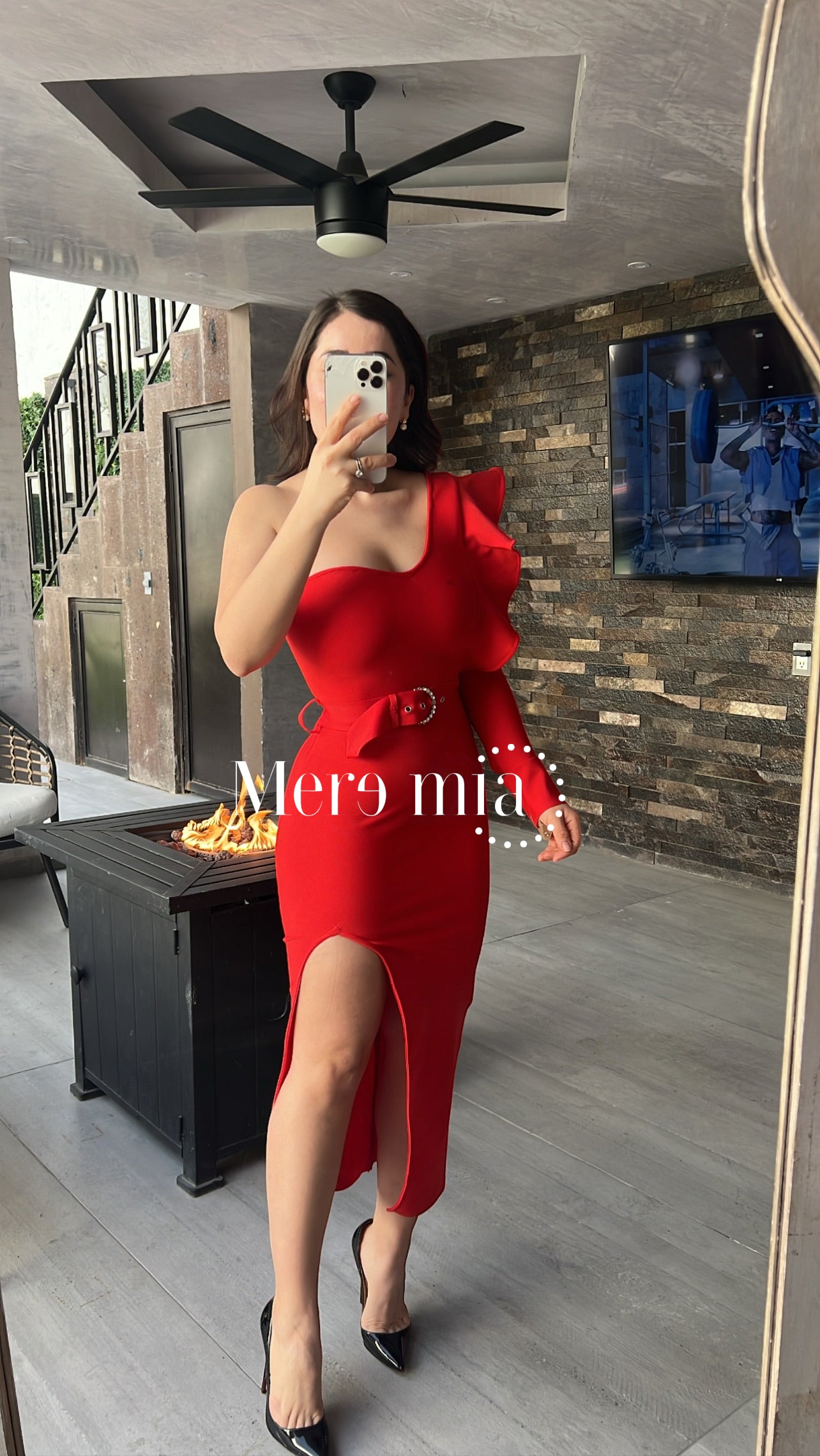 Vestido De Una Manga Con Cint Meremiamx vestido-de-una-manga-con-cint-meremiamx