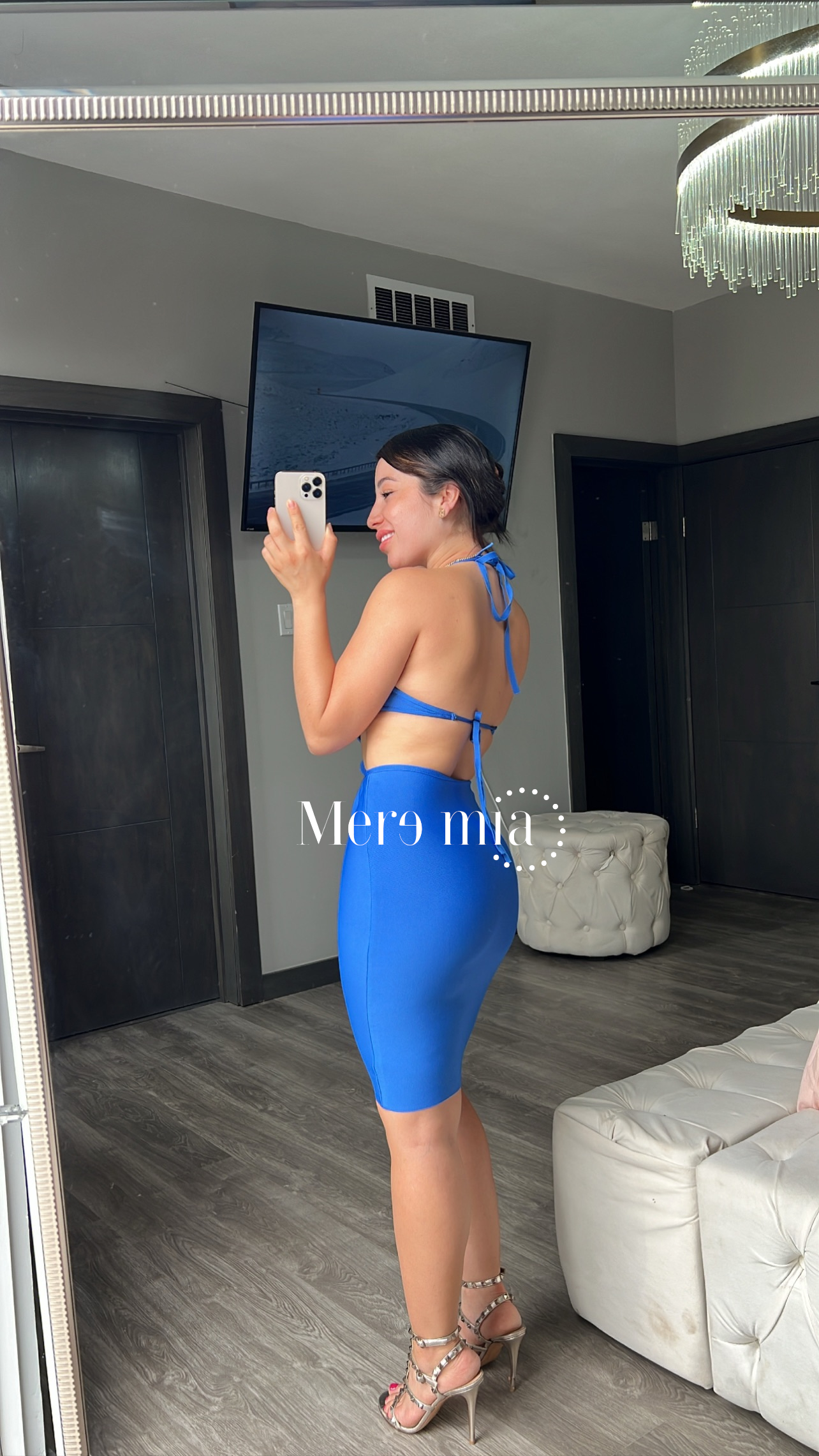 Vestido azul corto